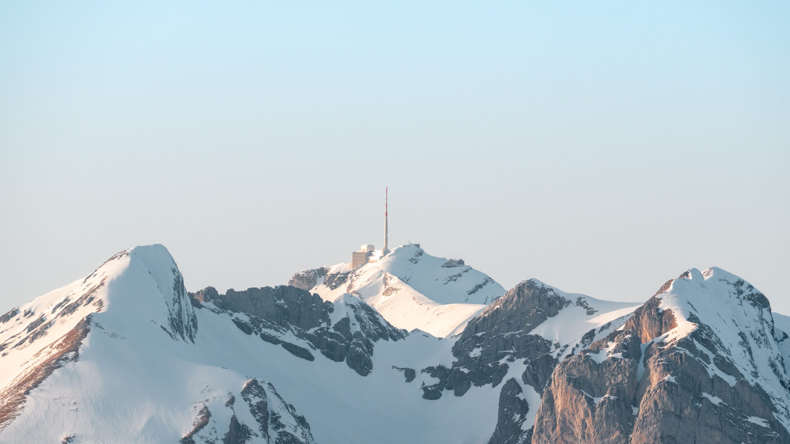 View of the peak Säntis from the hiking trail to Margelchopf