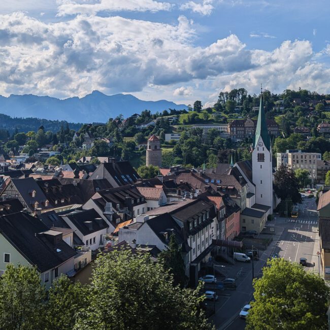 Panorama view over the town of Feldkirch