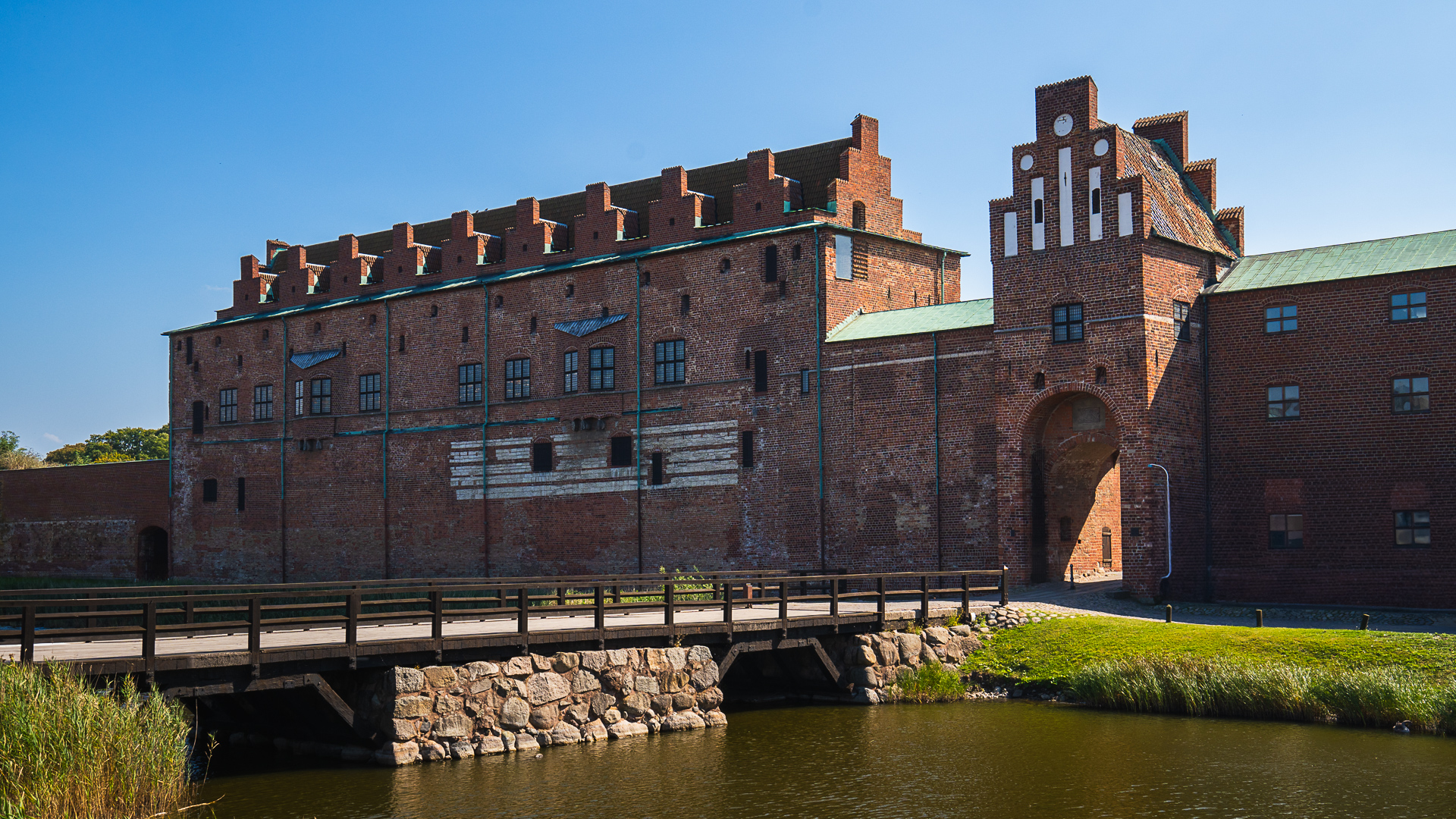 Front view of the Castle of Malmö in Sweden in Summer