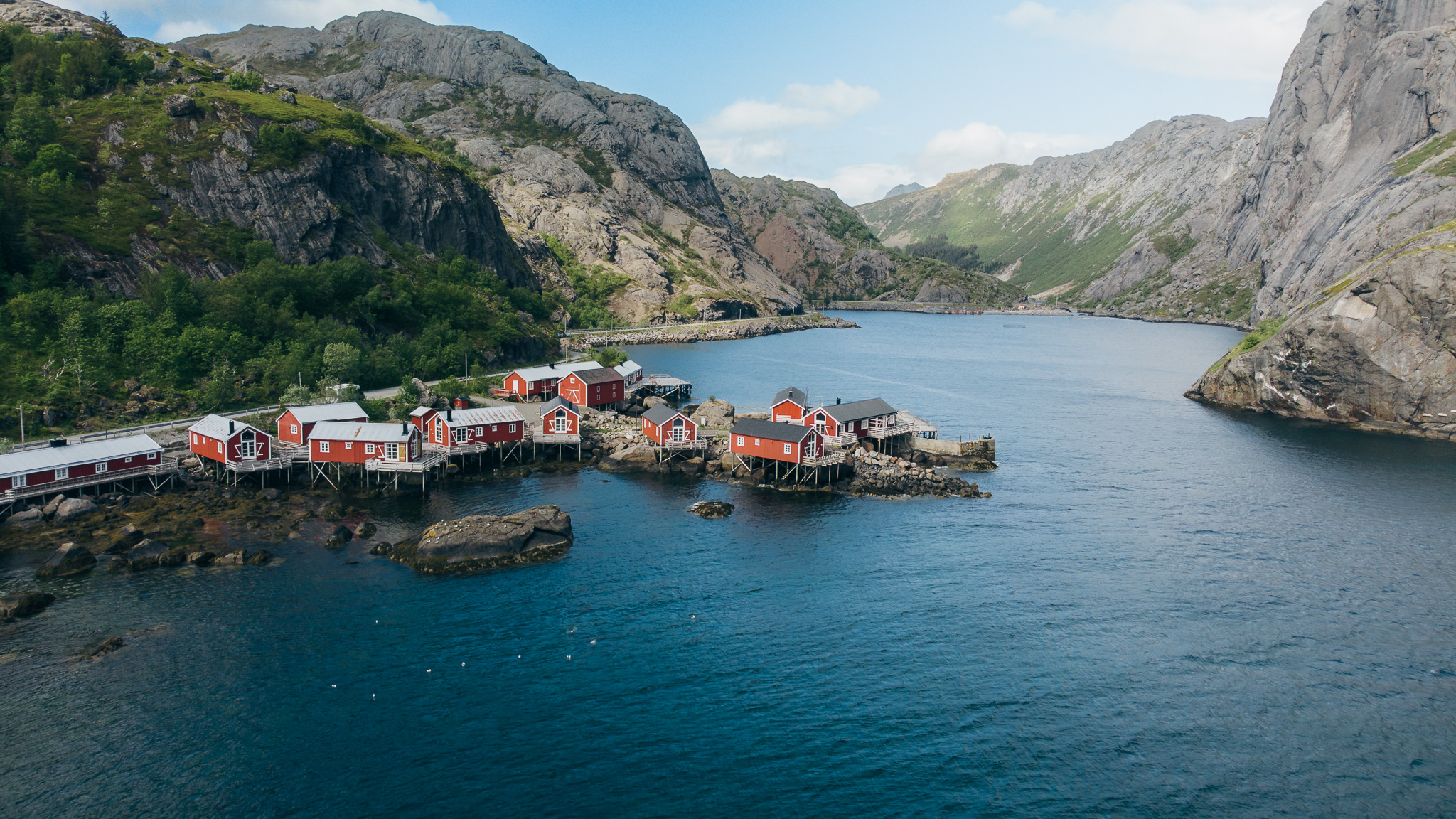 Panoramica de Nusfjord uno de los mejores pueblos de las Lofoten