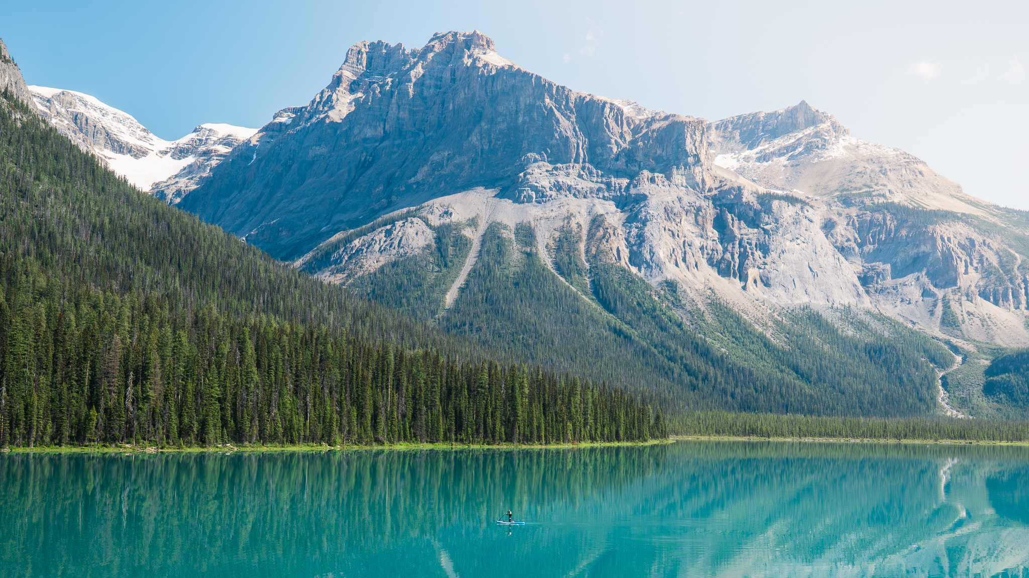 Lago Esmeralda, en el Parque Nacional Yoho, viaje en camper costa oeste de Canadá