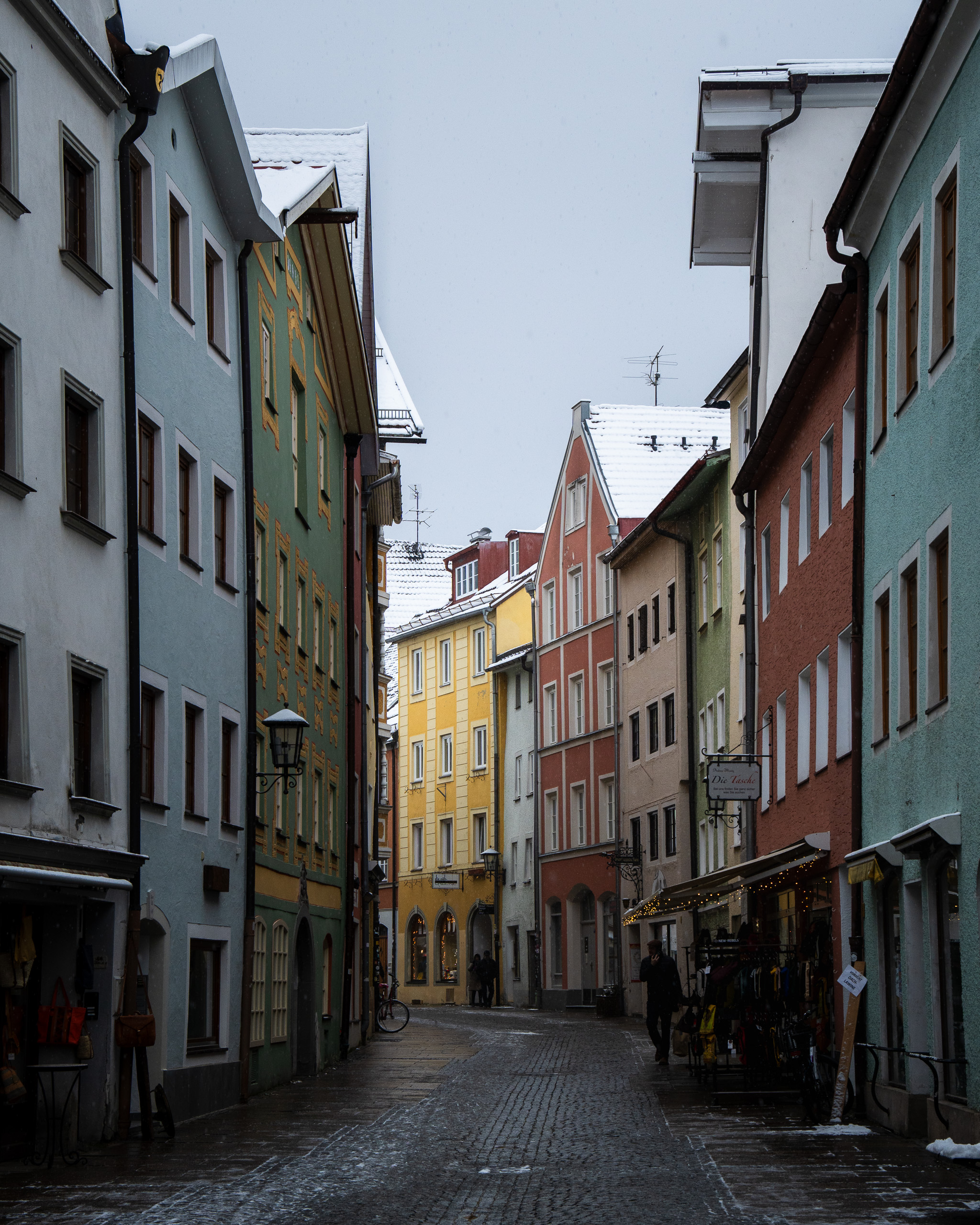 Casco antiguo de Füssen en invierno